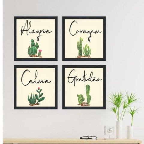 Quadro Decorativo com Moldura Flor Gratidão OFERTA