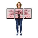 Ver imagem 4 de Quadros Decorativo Árvore Cerejeira Rosa Flor