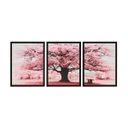 Ver imagem 2 de Conjunto Quadros Decorativos Paisagem Árvore Quarto Sala