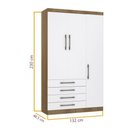 Ver imagem 3 de Guarda Roupa Dormitório Modulado Paris Módulo 4 Portas 4 Gavetas - Luciane 328:Avelã e Branco