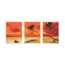 Ver imagem 1 de Conjunto Quadro Decorativo Grande Moldura Praia Por do Sol