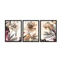 Ver imagem 2 de Conjunto Quadros Decorativos Moldura Flores Consultório Sala