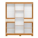 Ver imagem 2 de Guarda Roupa Casal Olimpia 10 Portas com Espelho Cinamomo Off White - Móveis Albatroz