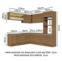 Ver imagem 4 de Armário de Cozinha Completa de Canto 459cm Rustic Glamy Madesa 01