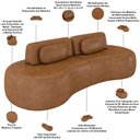 Ver imagem 5 de Sofá 3 Lugares Orgânico para Sala Living 240cm Vasti M03 Couríssimo Whisky - Lyam Decor