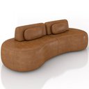 Ver mais imagens de Sofá 3 Lugares Orgânico para Sala Living 240cm Vasti M03 Couríssimo Whisky - Lyam Decor