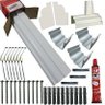12 Metros Kit Calha Para Beiral Casa Galvanizado Branco 52pc - 2