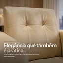 Ver imagem 3 de Poltrona Sala de Estar Arezzo Pés em Madeira Sintetico PU D03 - D'Rossi