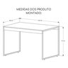 Mesa Industrial Retangular 120x80 Pé Metal Cozinha Jantar:off White/preto - 4