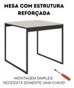 Ver imagem 3 de Mesa Industrial Retangular 120x80 Pé Metal Cozinha Jantar:off White/preto