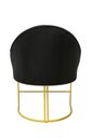 Ver imagem 4 de Kit Poltronas Decorativa Lua Sala de Jantar Base Industrial Dourada Preto