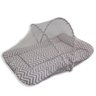 Colchonete Portátil Para Bebê com Mosquiteiro - Chevron Rosa - 1