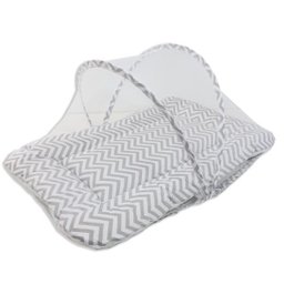 Colchonete Portátil Para Bebê com Mosquiteiro - Chevron - 1