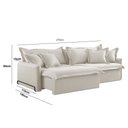 Ver imagem 2 de Sofá Cama Retrátil e Reclinável Leona 270 Cm Braço 15 Cm Meu Sofá Online