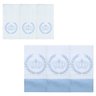 Conjunto Fraldas de Ombro + Boca 12 Peças 100% Alg. Nanna Baby - Realeza Azul - 1