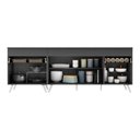 Ver imagem 6 de Kit 2 Balcões Gabinete Pia 150 cm e Cooktop 70 cm Veneza Multimóveis MP2073.898 Preto