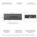 Ver imagem 4 de Kit 2 Balcões Gabinete Pia 150 cm e Cooktop 70 cm Veneza Multimóveis MP2073.898 Preto