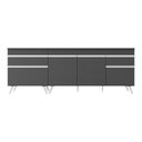 Ver imagem 7 de Kit 2 Balcões Gabinete Pia 150 cm e Cooktop 70 cm Veneza Multimóveis MP2073.898 Preto