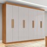 Guarda-roupa Casal Easy Slim 8 Portas Amendoa Clean/off White - 1