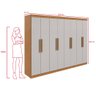 Guarda-roupa Casal Easy Slim 8 Portas Amendoa Clean/off White - 4