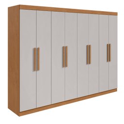 Guarda-roupa Casal Easy Slim 8 Portas Amendoa Clean/off White - 3