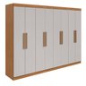 Guarda-roupa Casal Easy Slim 8 Portas Amendoa Clean/off White - 3