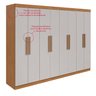 Guarda-roupa Casal Easy Slim 8 Portas Amendoa Clean/off White - 10