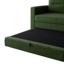 Ver imagem 5 de Sofá Cama 2 Lugares Casal 1,50 Mts Chenile Prince Luma Matri Cor:chenile Verde