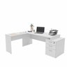 Escrivaninha Mesa Escritório em L Diretor 3 Gavetas 190cm Branco - 6