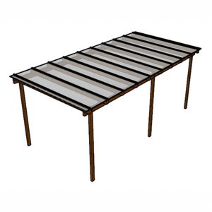 Kit Policarbonato Cristal 6mm 6,00m X 1,50m - Perfis Naturais