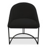 Cadeira Poltrona de Jantar Bela Suede Preto Base Metálica Industrial Preto - Pallazio - 3