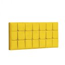 Ver imagem 1 de Painel Estofada Espanha 195CM King Strass Suede Amarelo - D A DECOR