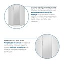 Ver imagem 6 de Guarda-Roupa Modulado de Canto Oblíquo 1 Porta Espelho Peliculado 100% MDF Cairo Branco/Neve