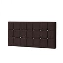 Ver imagem 1 de Painel Estofada Espanha 195CM King Strass Courino Marrom - D A DECOR