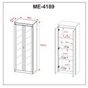 Ver imagem 3 de Armário para Escritório com 2 Portas de Vidro Me4187 Tecnomóbili