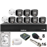Kit 8 Câmeras Intelbras 3220b Full Color com Áudio Dvr Mhdx 1016-c Intelbras com Detecção de Movimen - 1