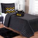 Ver imagem 1 de Jogo de Cama Enxoval Quarto Moderno Solteiro 6 Peças Amarelo Sol Casa Dona