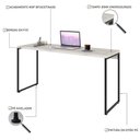 Ver imagem 3 de Mesa de Escritório Escrivaninha 150cm Dynamica Industrial C08 Snow - Mpozenato