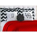 Ver imagem 3 de Kit Cobre Leito Namoradeira Casal Queen 8 Peças Vermelho Suave Casa Dona