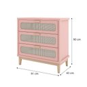 Ver imagem 4 de Comoda Rosa Isa Old para Quarto de Bebê