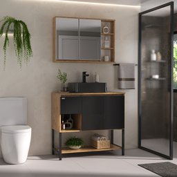 Conjunto para Banheiro Apollo 90 Pés- Fabribam Gabinetes - 2