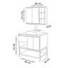 Conjunto para Banheiro Apollo 90 Pés- Fabribam Gabinetes - 7