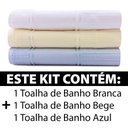 Ver imagem 2 de Jogo de Toalha 3 Peças Banho Aveludado para Bordar - Artesanalle Dohler - Emcompre