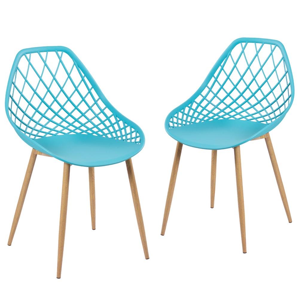 Kit 2 Cadeiras Clarice - Cleo - Azul Tiffany
