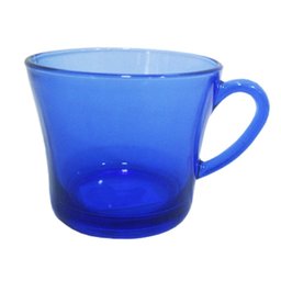 Jogo 6 Xícaras Café Vidro Azul Temperado 200 Ml Resistente Café da Manhã - 2