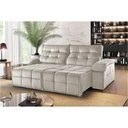 Ver imagem 2 de Sofá 3 Lugares Retrátil e Reclinável Martins M-122 Veludo Creme