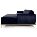 Ver imagem 2 de Sofá 245cm 4 Lugares Chaise Direito Pés Gold B-287 Marinho