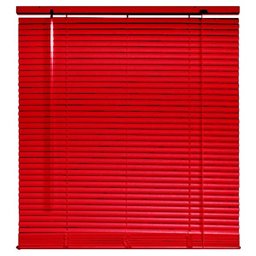 Persiana Horizontal PVC Vermelha 160 (L) x 140 (A) Cortina Completa C/ Kit de instalação 1,60 x 1,40 - 1