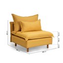 Ver imagem 4 de Sofá Modular com Encosto Pé Madeira Sôma CabeCasa MadeiraOriginals