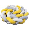 Trança Protetor de Mini Berço 100% Algodão 2,80 Mts - Amarelo Cinza - 2